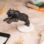 Attcking Tiger Showpeice With Marble Base
