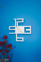 White Marble Hexagon Wall Clock