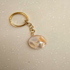 Mother Of Pearl Round Small KeyChain