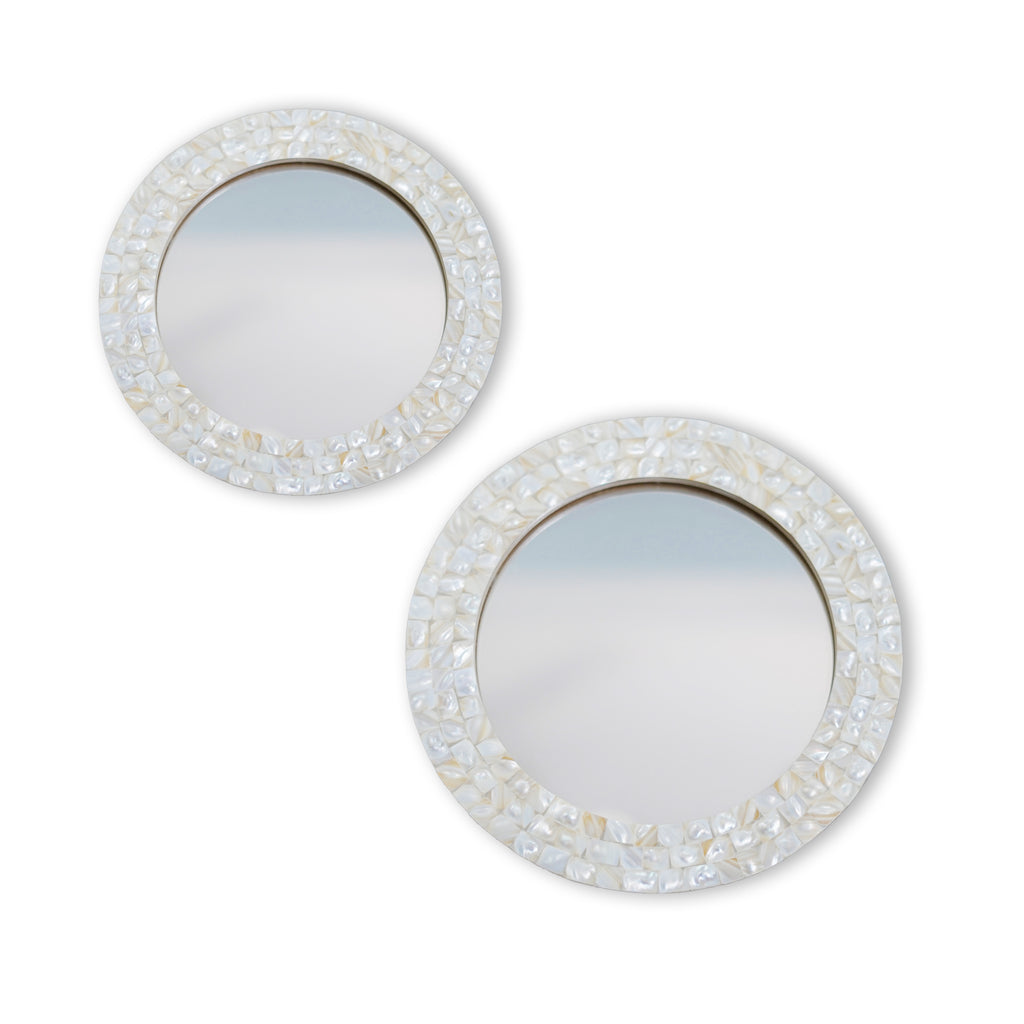 Mother of Pearl Mirror Wall Décor Round