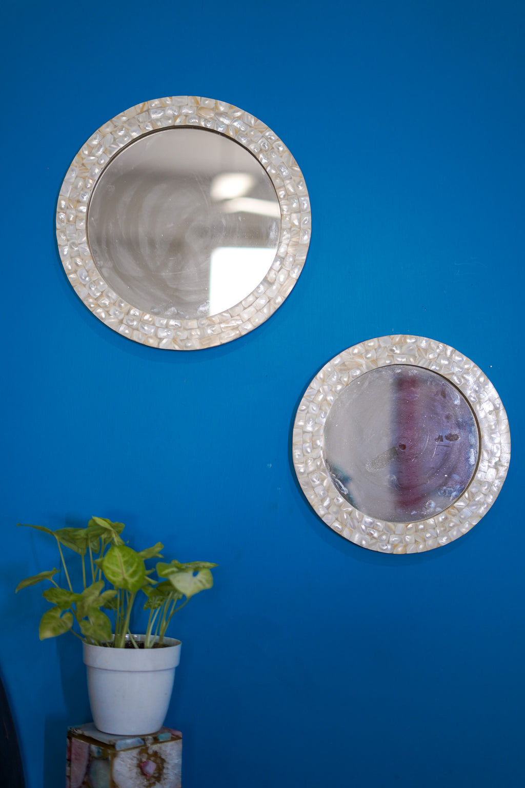 Mother of Pearl Mirror Wall Décor Round