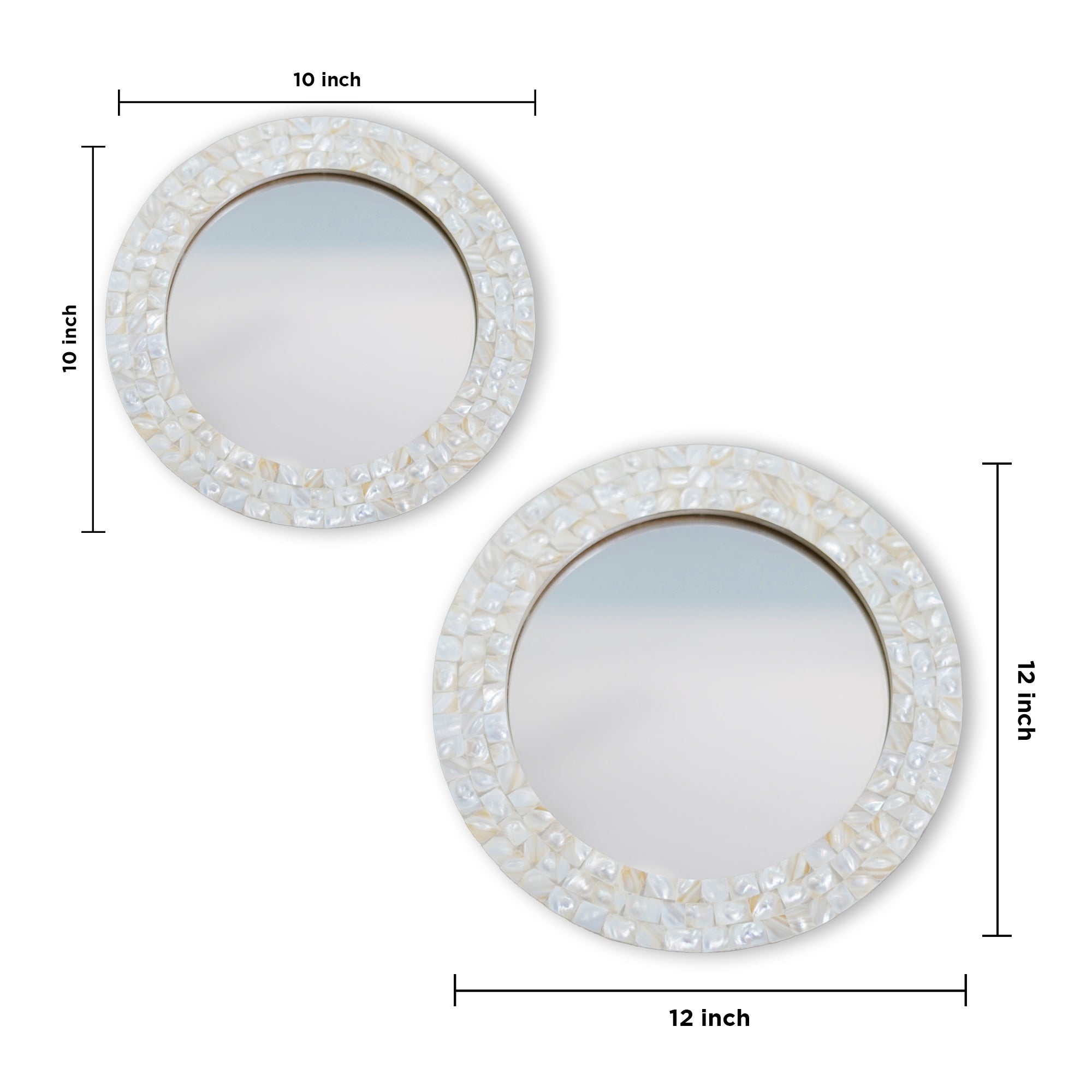 Mother of Pearl Mirror Wall Décor Round