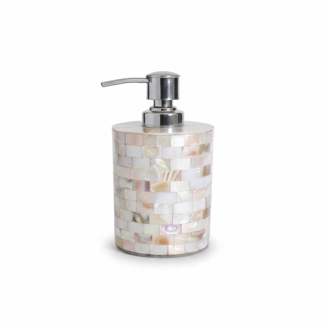 Mother of Pearl Round Soap Dispenser
