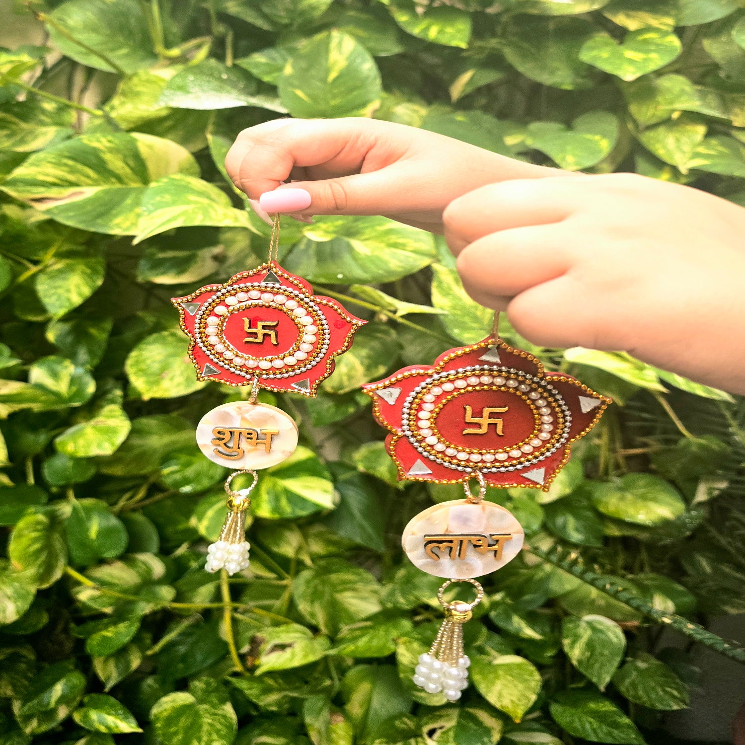 Red Shubh Labh Door Hangings