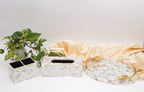 Mother of Pearl Tissue Holder, Cutlery and Tray Set of 3