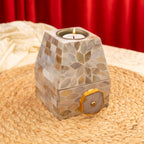 Mother of Pearl Tealight Holder with Small Drawer