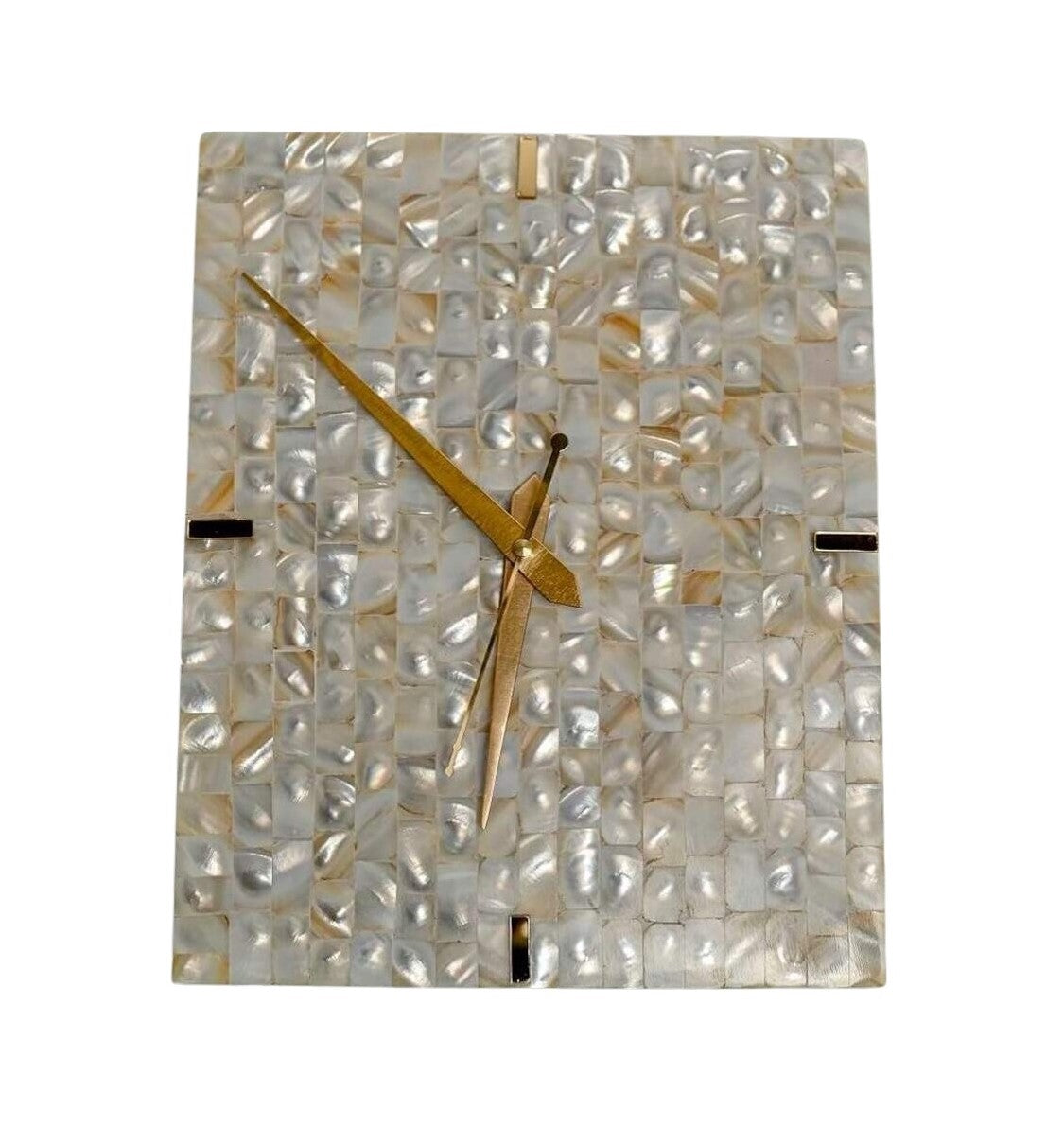 Mother of Pearl Rectangle Wall Clock