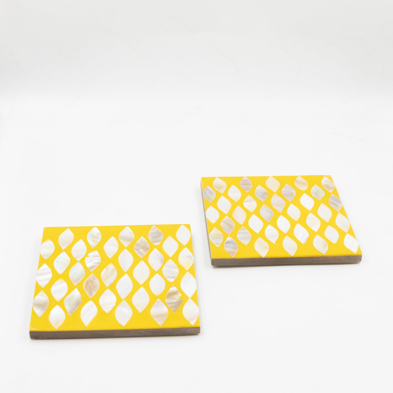 MOP Coasters Set of 2 Yellow