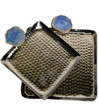 Square Aluminum Tray with Green Agate