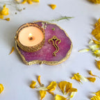 Agate Lord ganesh Design Tea Light Holder