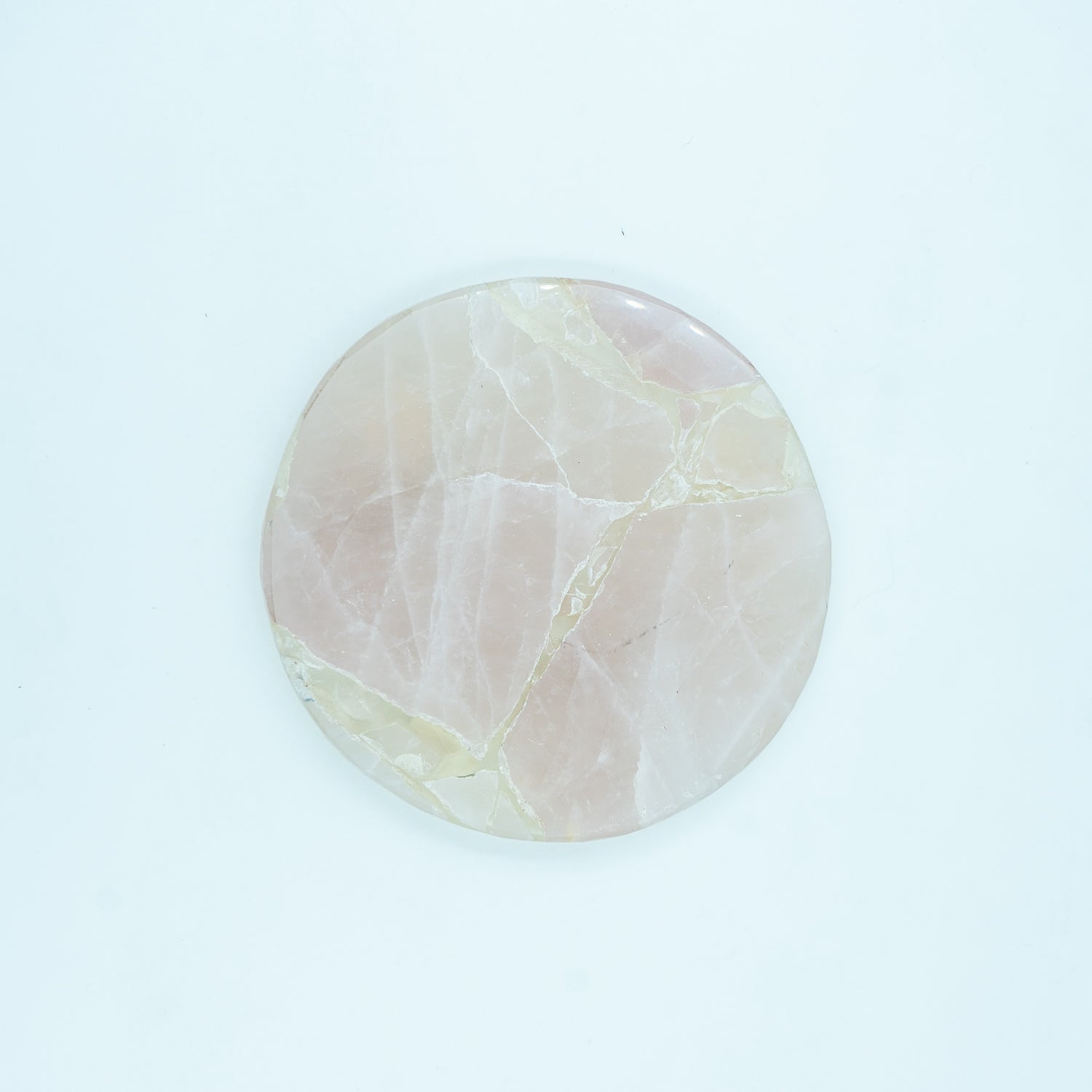 Rose Quartz Round Resin Coaster Set of 2