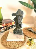 Black Golden Shush Gesture Abstract Statue