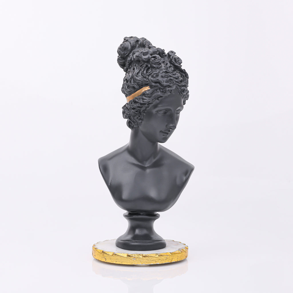 Black Lady Bust Statue Showpeice