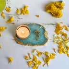 Agate Lord ganesh Design Tea Light Holder