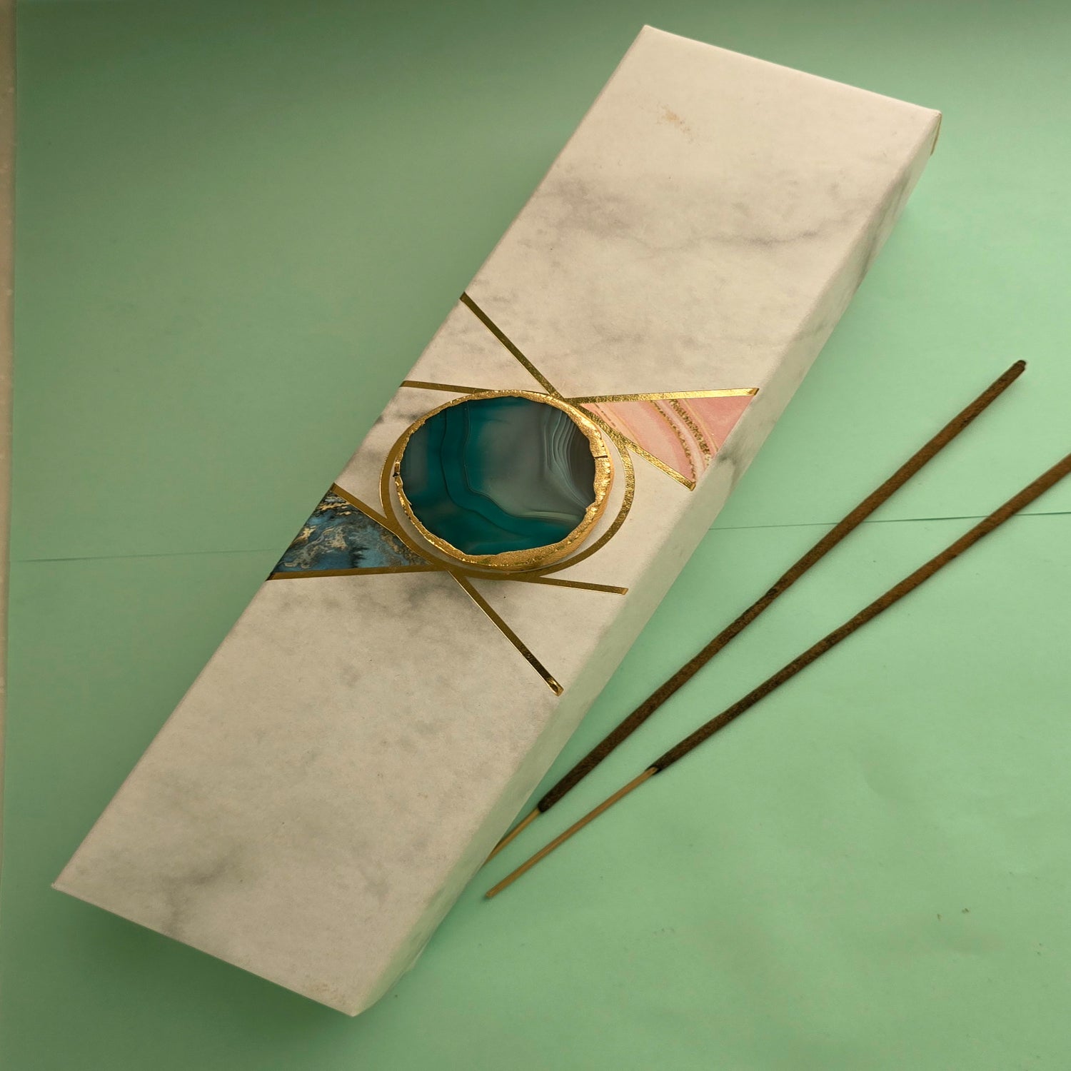 Wooden Ik Onkar Incense Holder And Diya