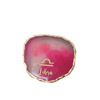 Agate Zodiac Coaster Libra-Pink