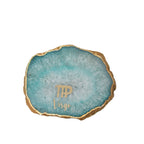Agate Zodiac Coaster Virgo-Turquoise