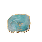 Agate Zodiac Coaster Taurus-Turquoise