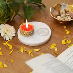 Ganesha Tea Light Holder Marble