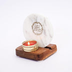 Tea Light Holder Marble with Wood with figurine