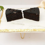 Rectanguler Marble Cake Stand with Wood Cupcake