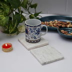 White Marble Plain Coaster for Tea Coffee